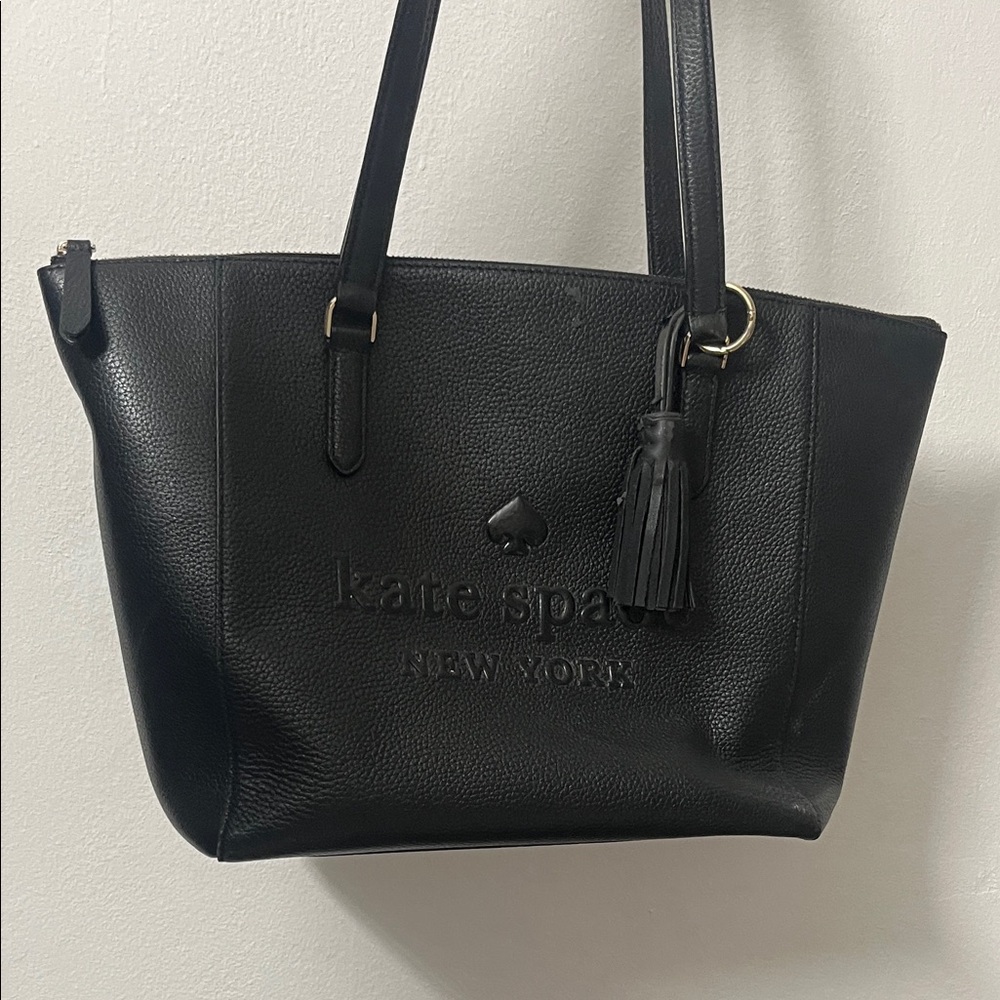Kate Spade Black Pebbled Leather Tote